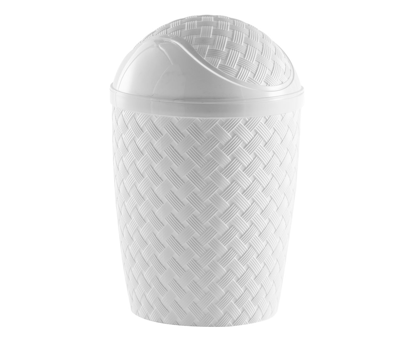 Lixeira Basculante Rattan - Branca image number 0