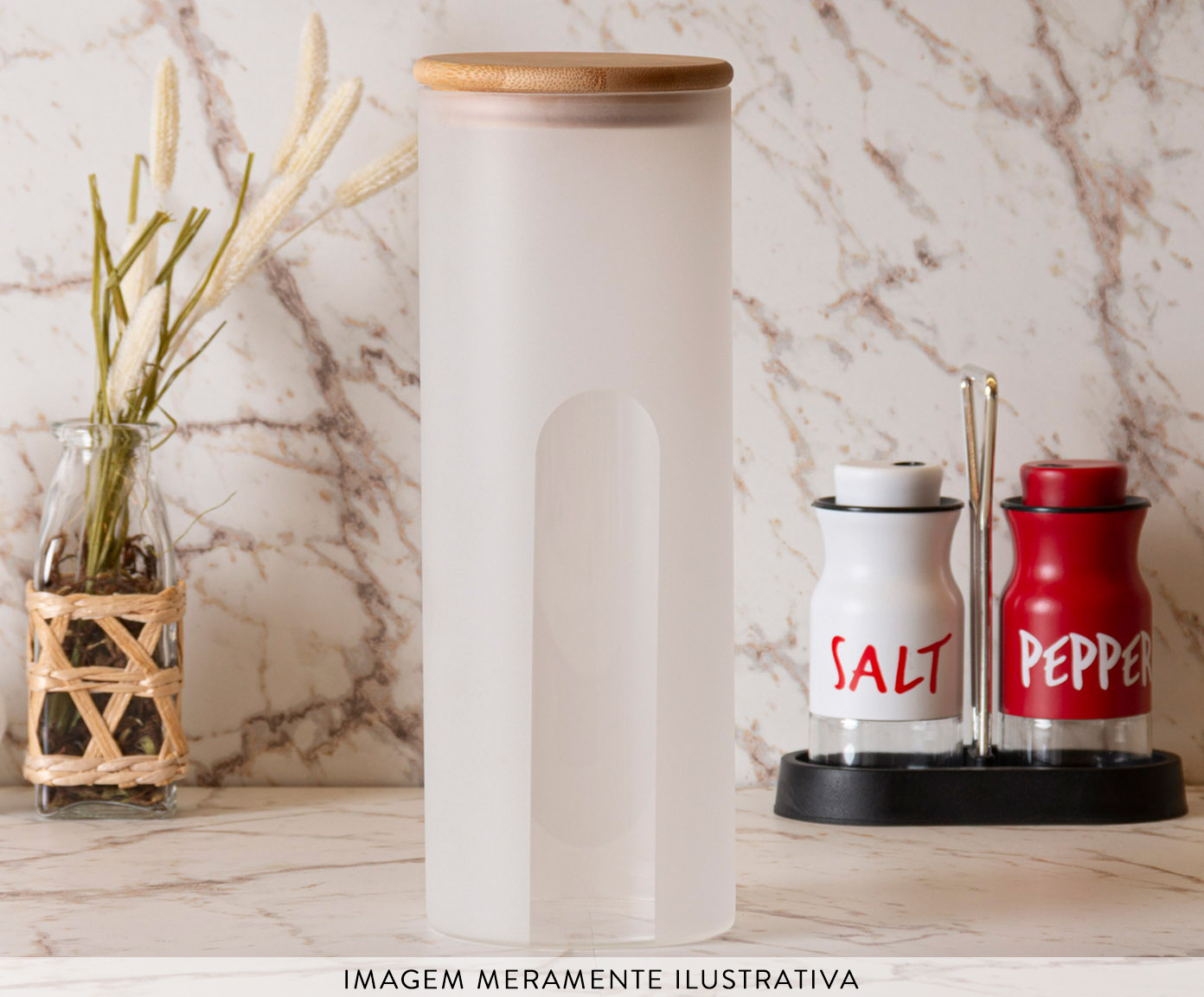 Pote com Tampa Bambu Frosted - 1,88L image number 2