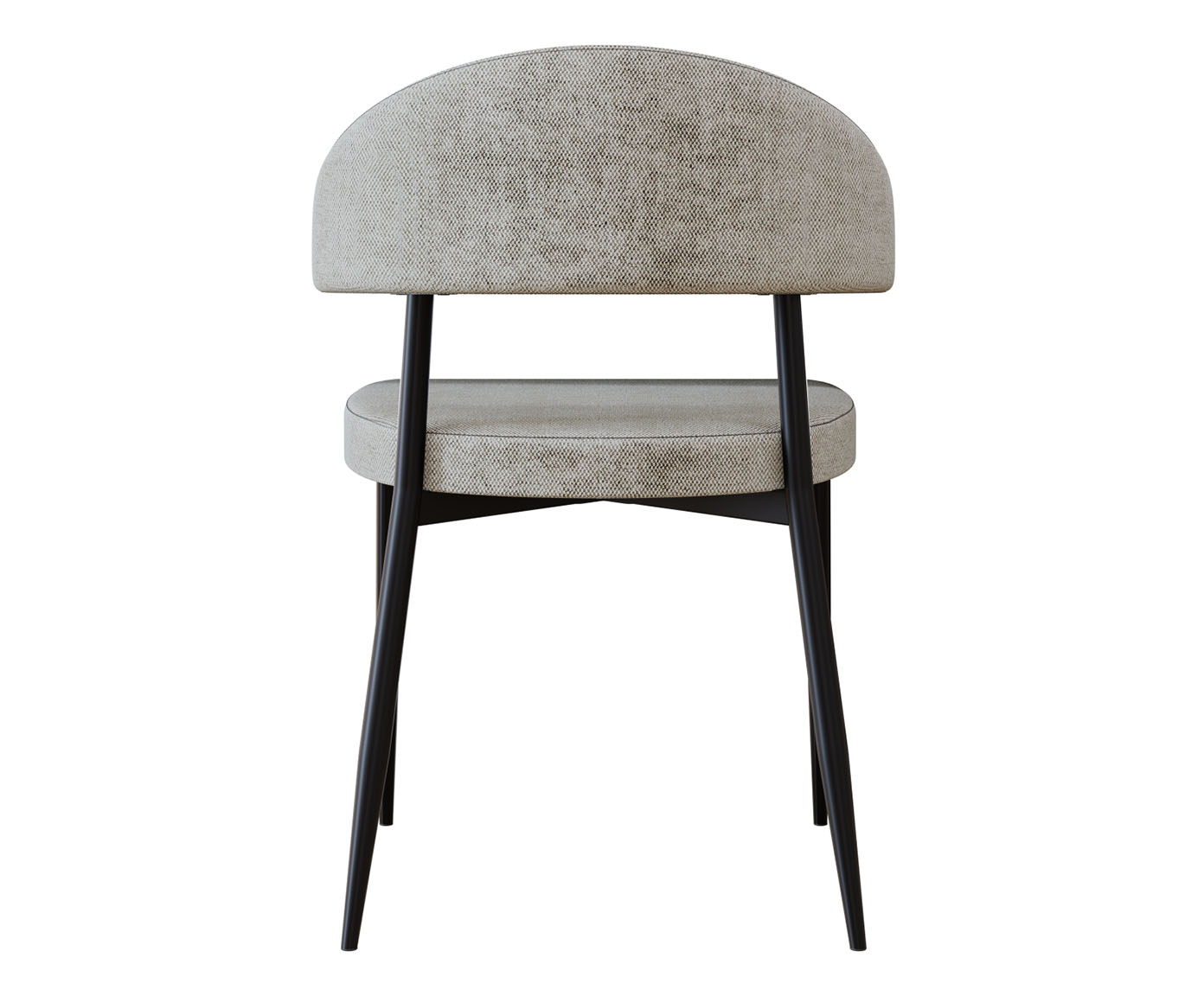 Cadeira Bless Fixa Lautrec Off-White e Preto Fosco image number 3