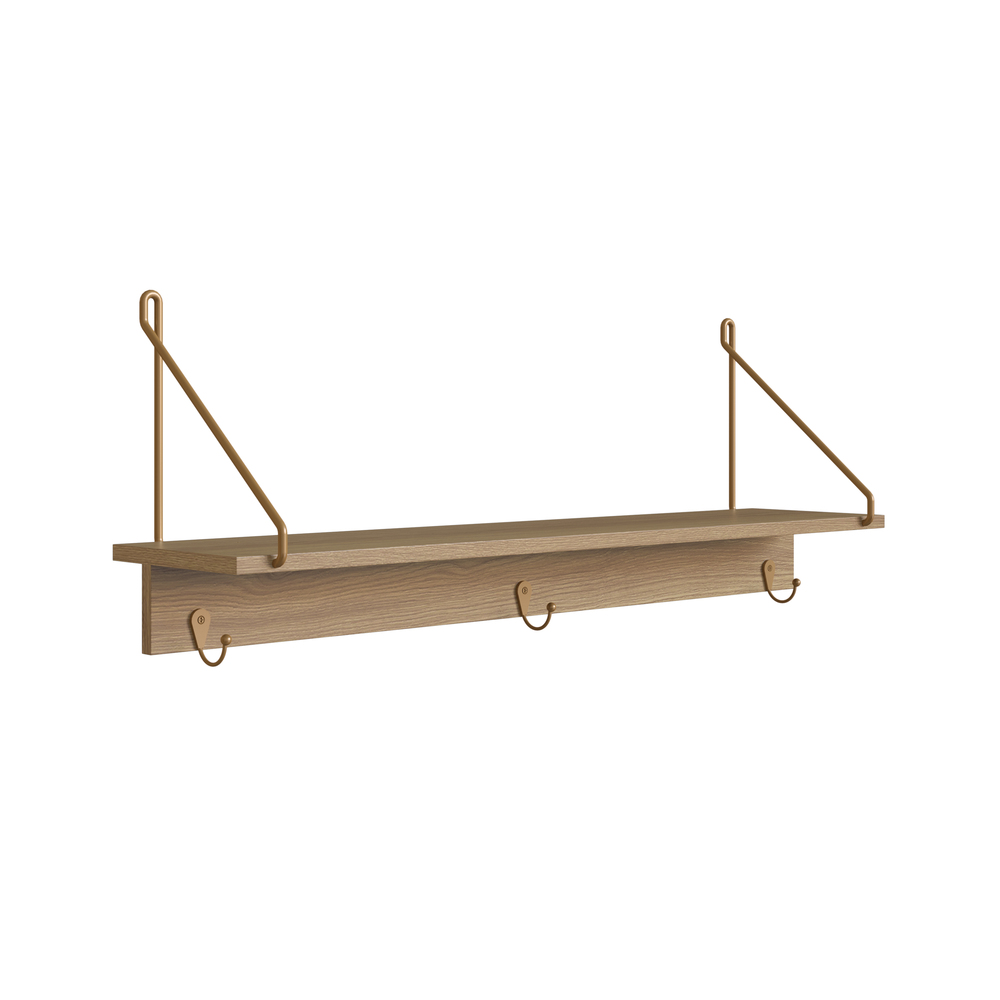 Prateleira Multiuso Industrial com Ganchos Hanover e Dourado - image 0