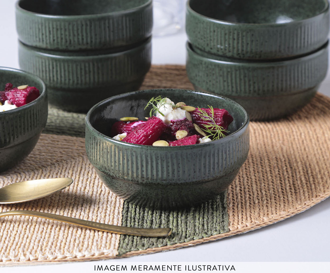 Jogo de Bowls Empilh&aacute;veis Linhas Greenery image number 2