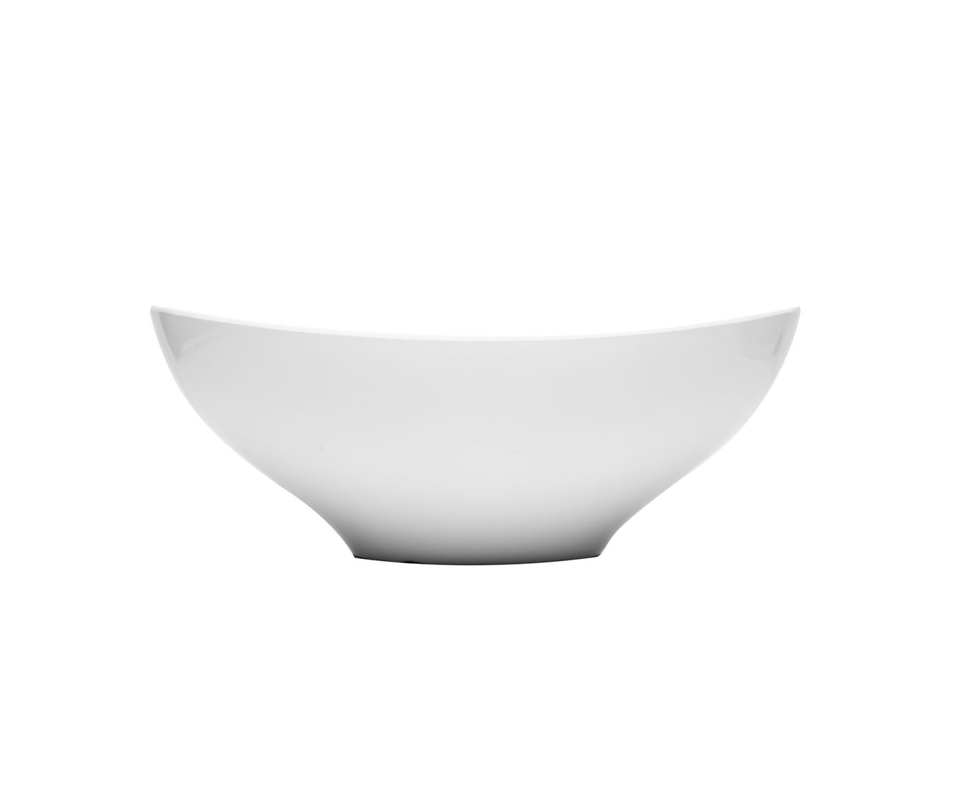 Saladeira de Melamina Oval Nice Branca - image 1