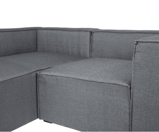 Sof&aacute; 2 M&oacute;dulos Chaise Mensa Cinza Escuro image number 4