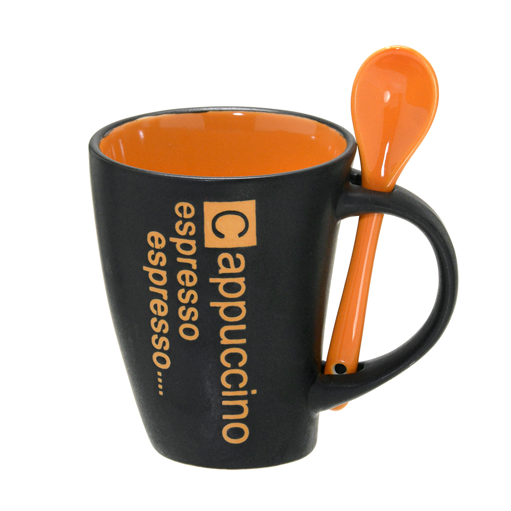 Caneca para Cafe Versmold Preto e Laranja - image 0