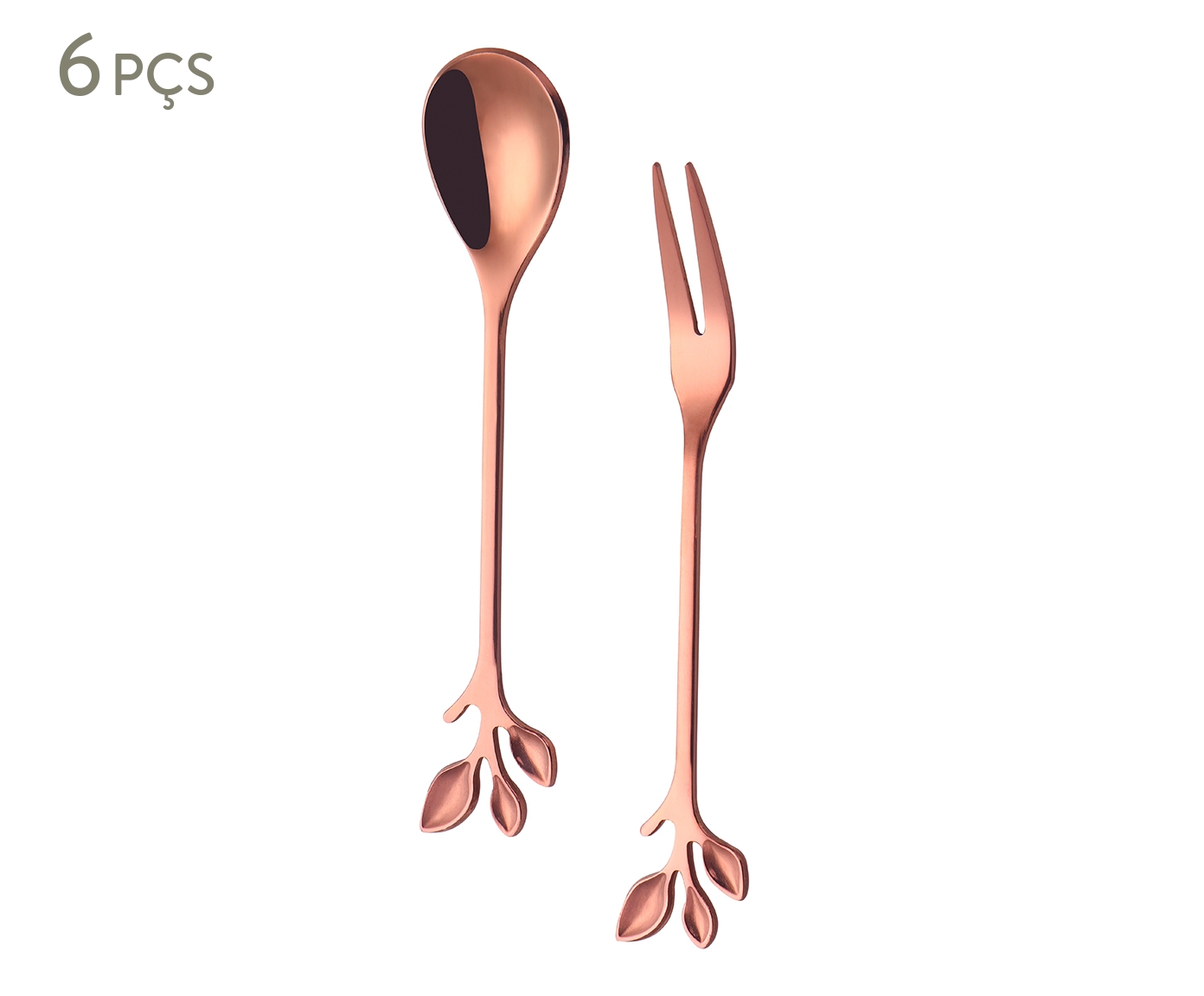 Jogo de Talheres para Servir em Inox Romantique Acobreado image number 0
