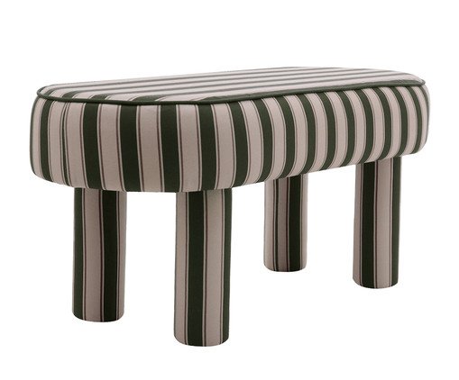 Puff Oval Bold Estampado Listras Verde image number 0