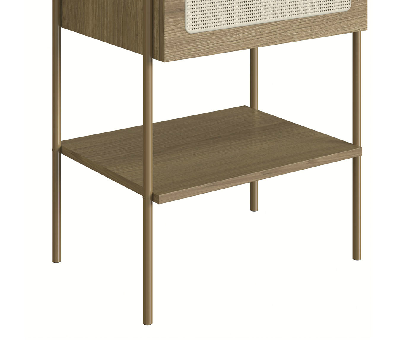 Mesa de Cabeceira Industrial Hanover e Dourado image number 3