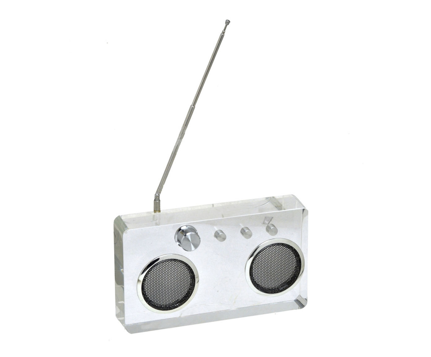 Adorno R&aacute;dio Old School - Prateado - image 0