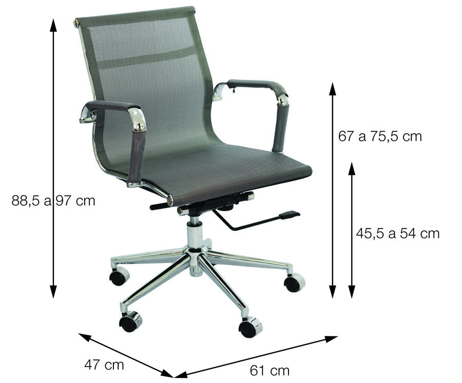 Cadeira Girat&oacute;ria com Rod&iacute;zios Office Eames Tela Branca image number 3