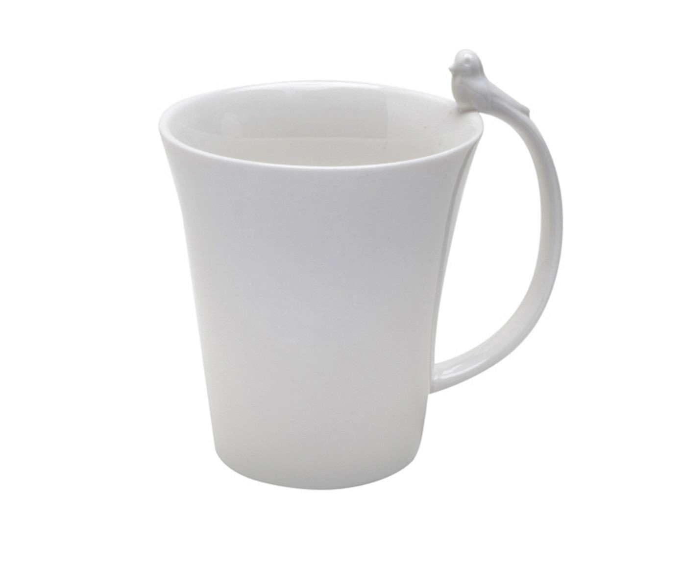 Caneca em Porcelana Birds - Branco - image 0