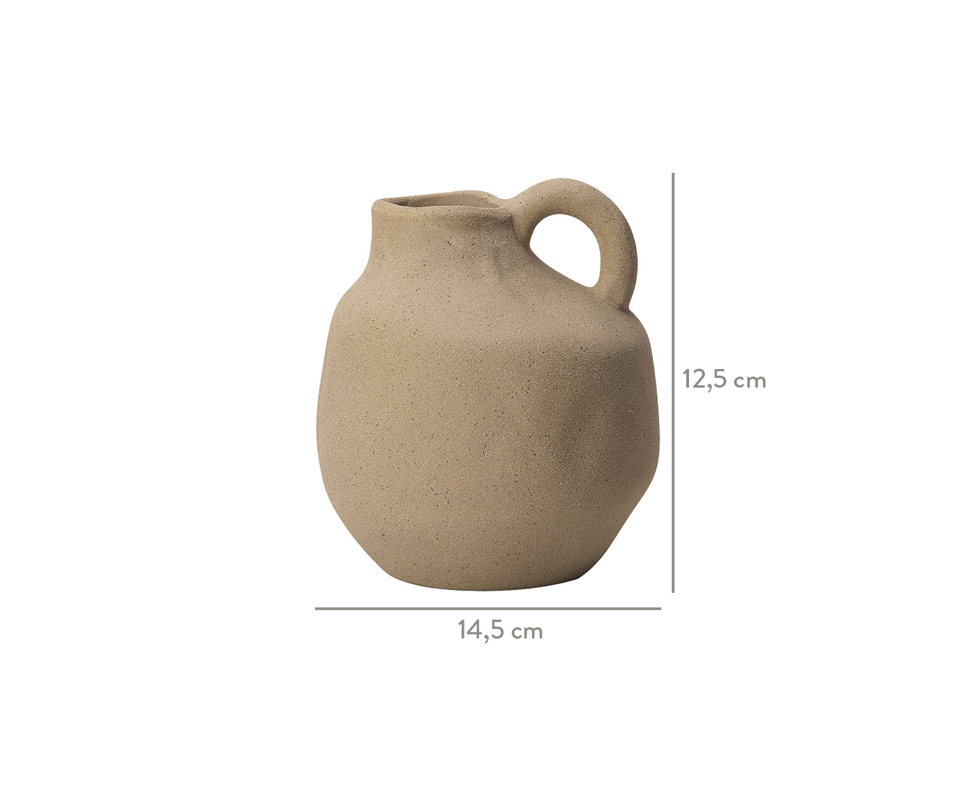 Vaso em Cer&acirc;mica Lotte - Bege image number 2