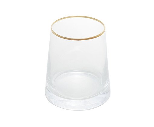 Vaso de Vidro com Borda Dourada Liz image number 3