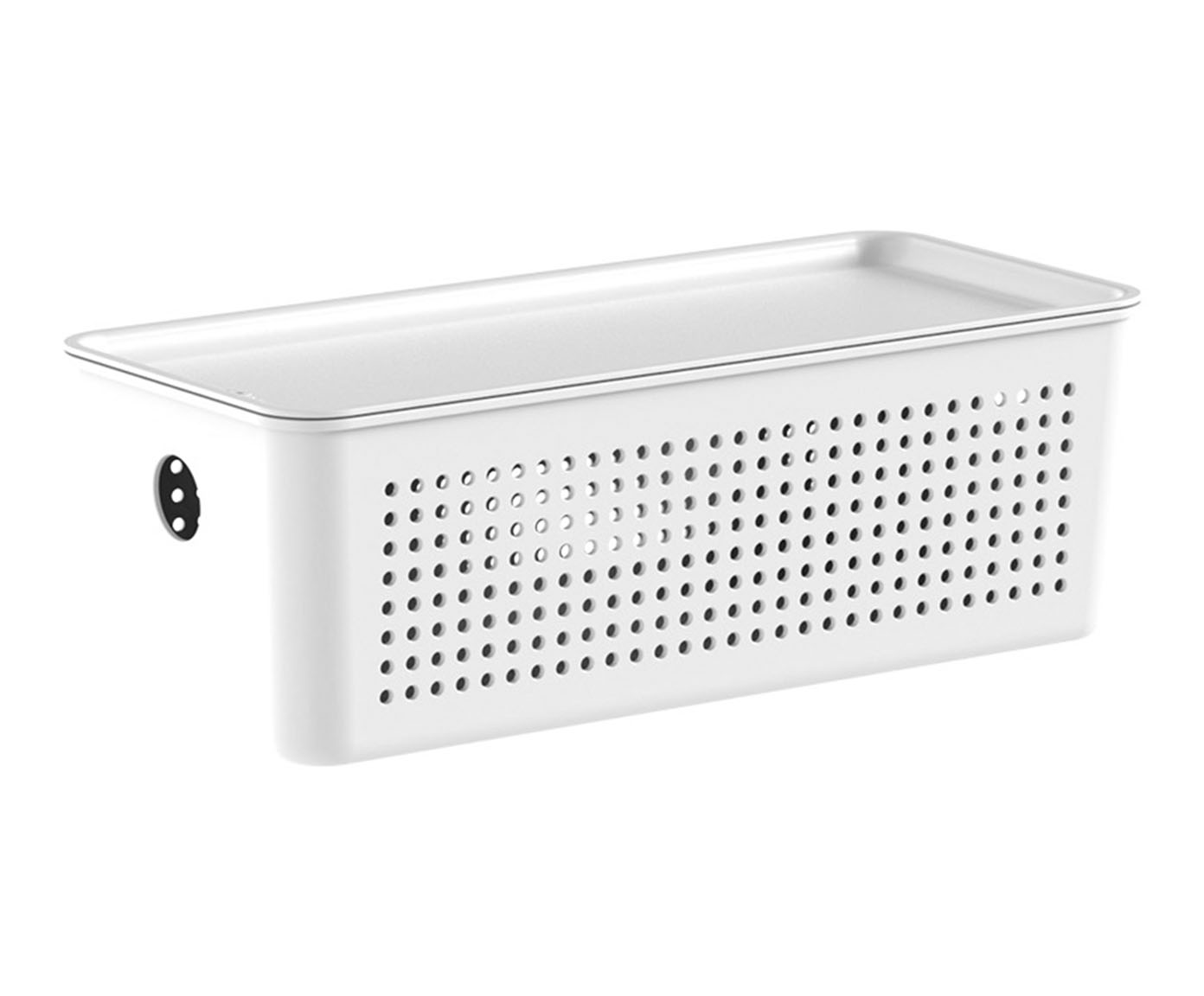 Cesto Flow com Tampa I - Branco Fechado - image 0