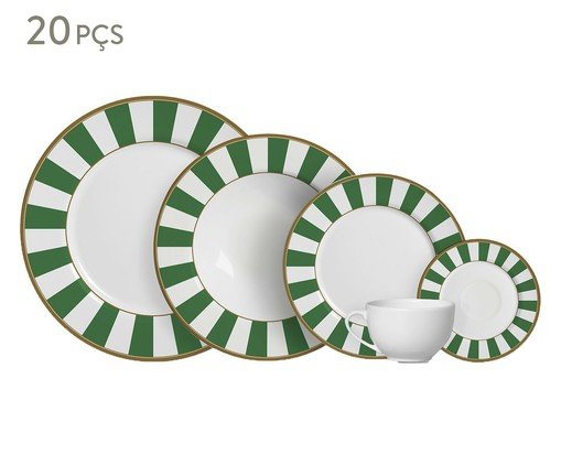 Jogo de Jantar Stripe Verde image number 0