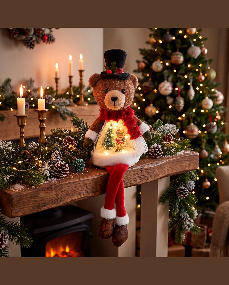 Urso Natalino com Luz Menina - image 1