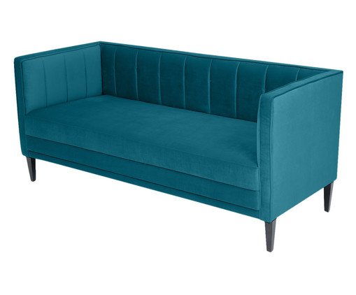 Sof&aacute; Day Bed Bergamo em Veludo - Azul Pav&atilde;o image number 9