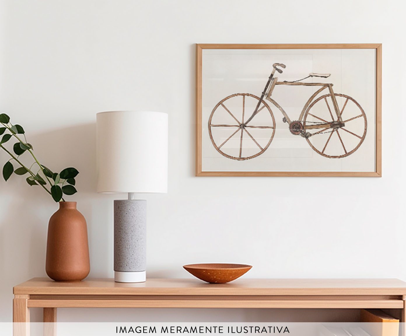 Quadro Bike Vintage com Moldura em Madeira image number 2