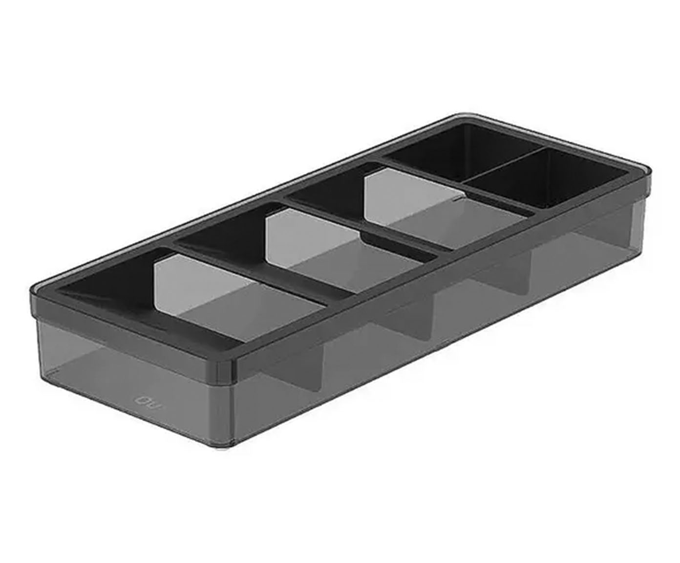 Organizador de Talheres Clear - Preto Fechado image number 0
