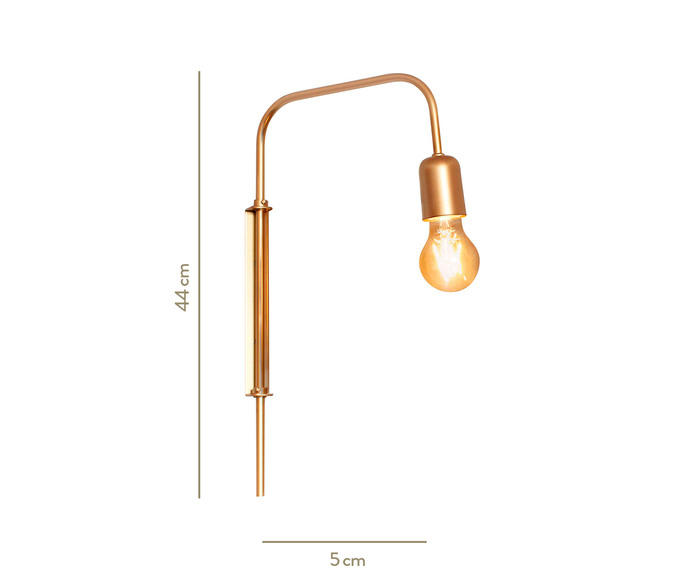 Arandela Haste Dourado  - Bivolt image number 2