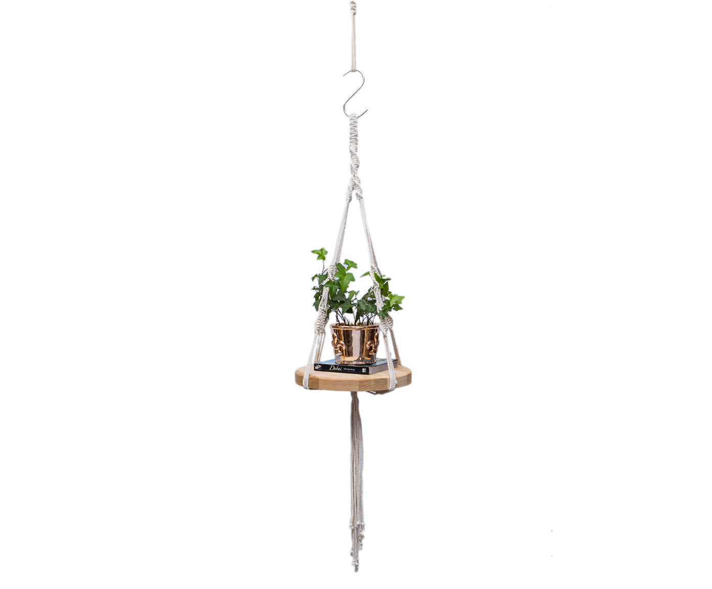Hanger em Macram&ecirc; Shelf Cru image number 2