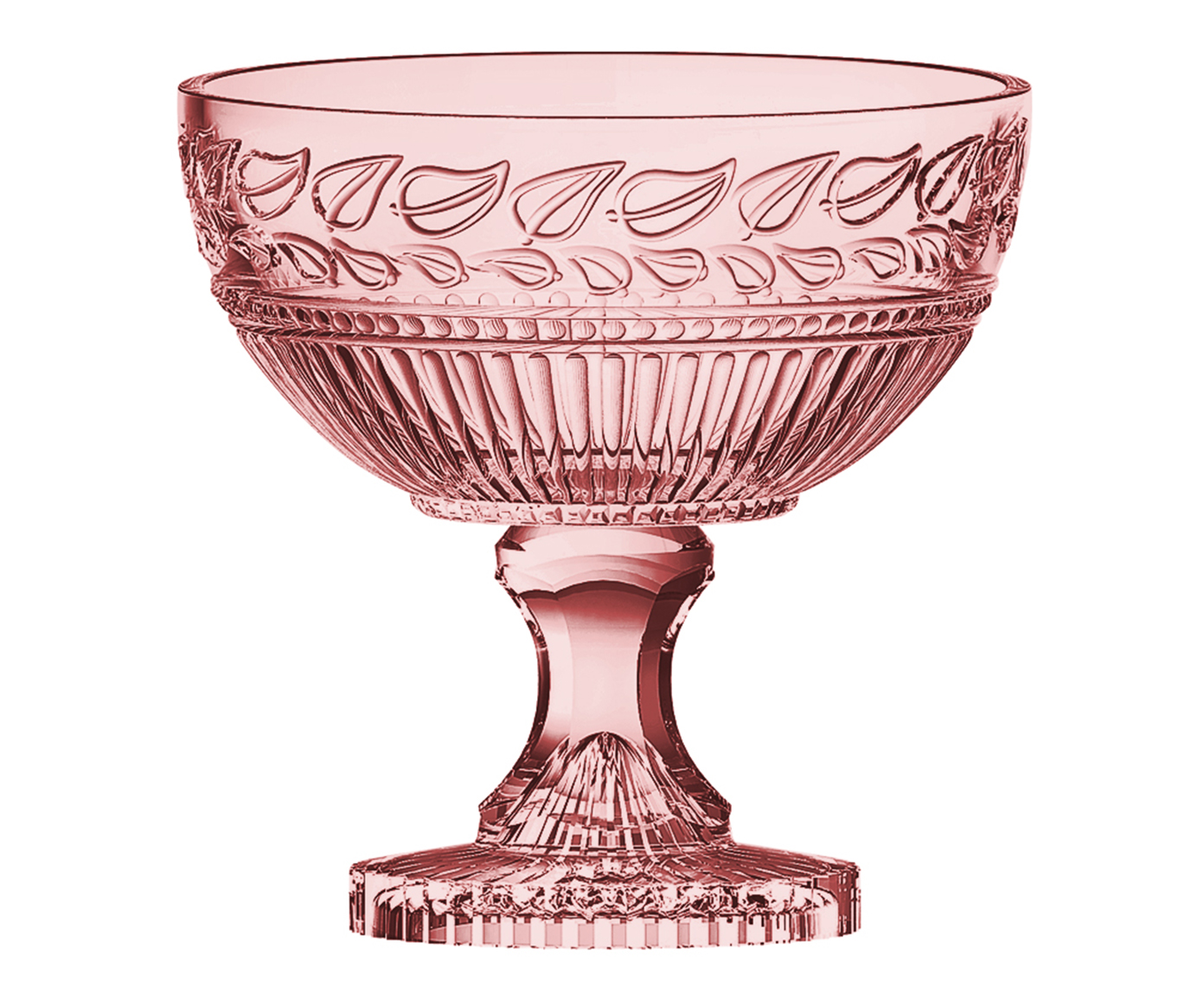 Centro de Mesa com P&eacute; em Cristal Ecol&oacute;gico Republic Rosa image number 0