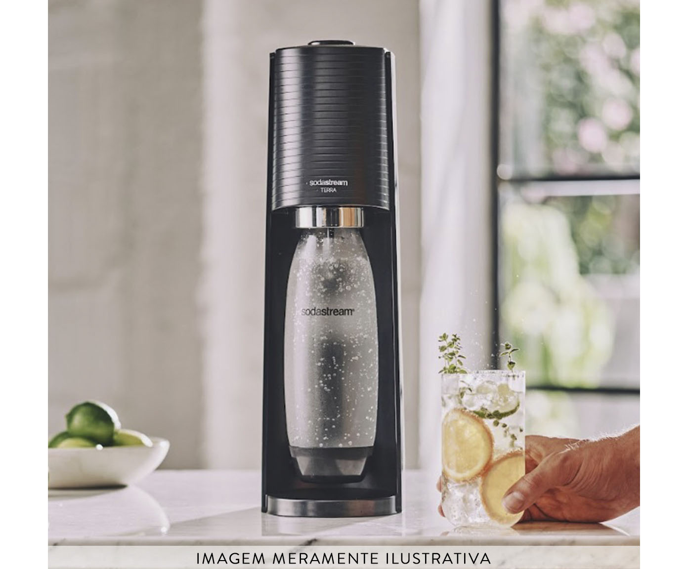 M&aacute;quina para Gaseificar &Aacute;gua Sodastream Terra Preta image number 2
