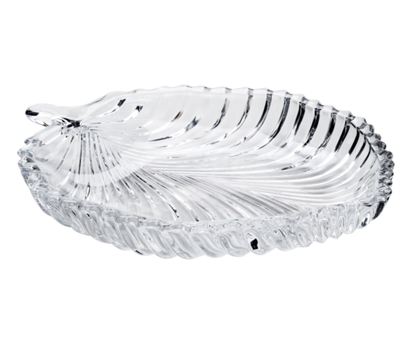 Prato Decorativo em Cristal Leaf image number 0