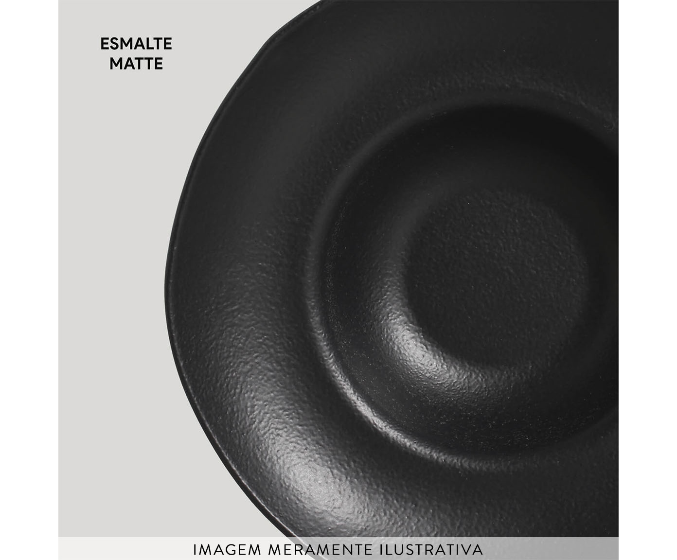 Jogo de Pratos para Massa Org&acirc;nico Preto Matte Preto image number 4