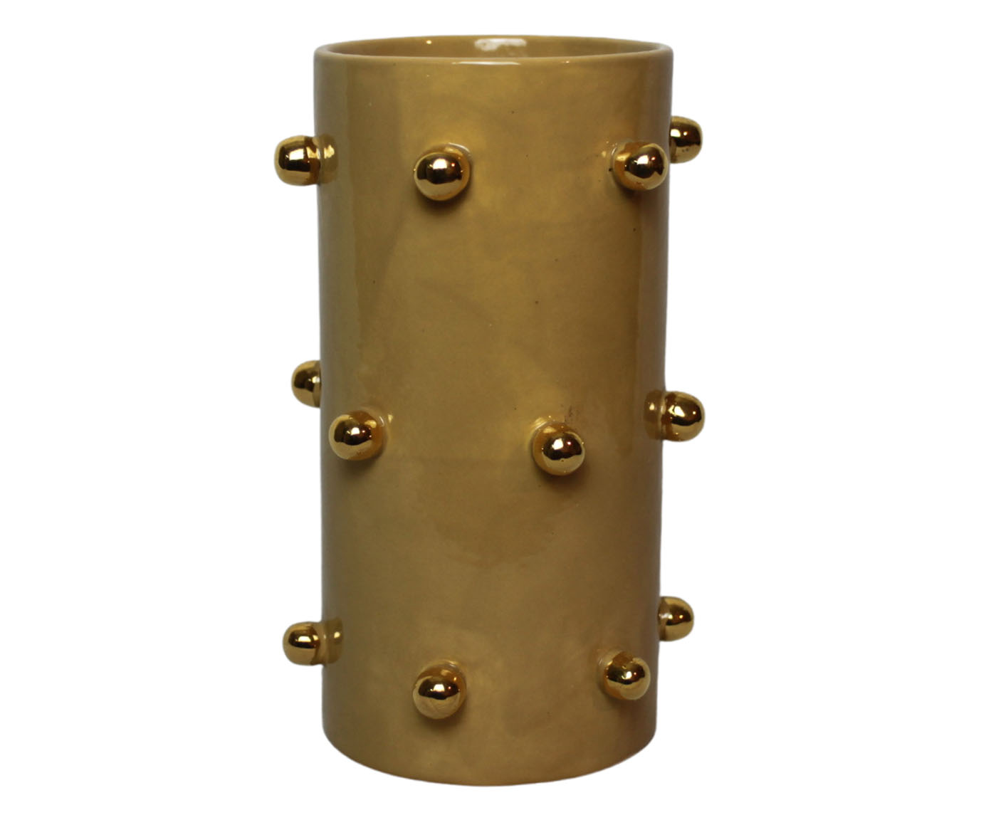 Vaso Circle Marron Siena com Ouro image number 0