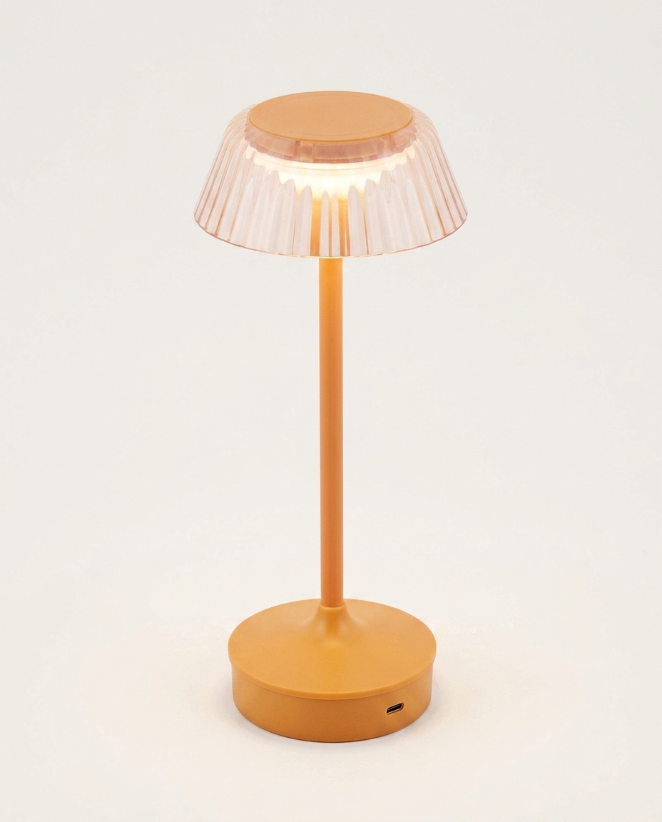 Lumin&aacute;ria de Mesa Recarreg&aacute;cel Bivolt Tristen Laranja - image 1