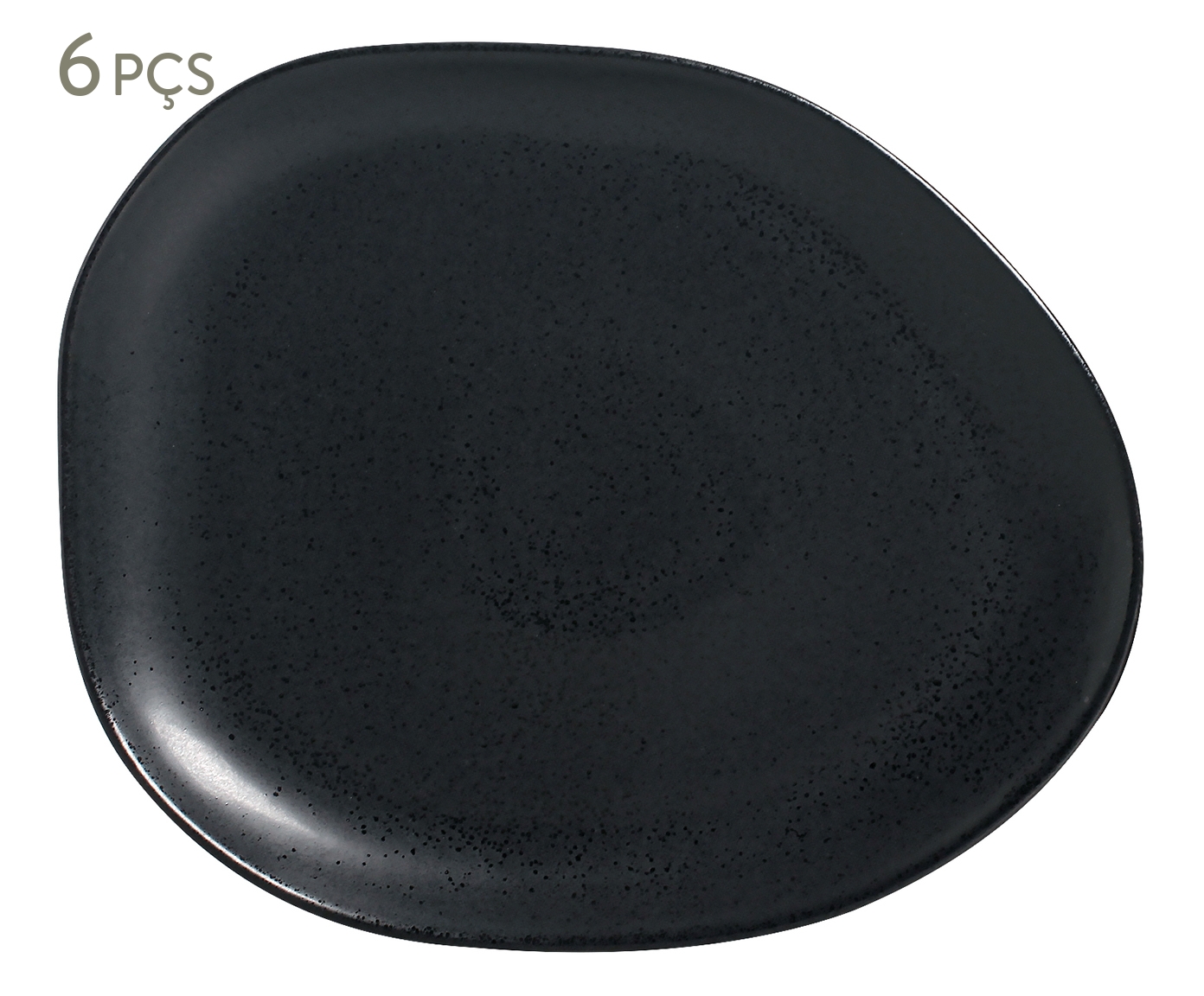 Jogo de Pratos Raso Oval Org&acirc;nico Eclipse Preto - image 0