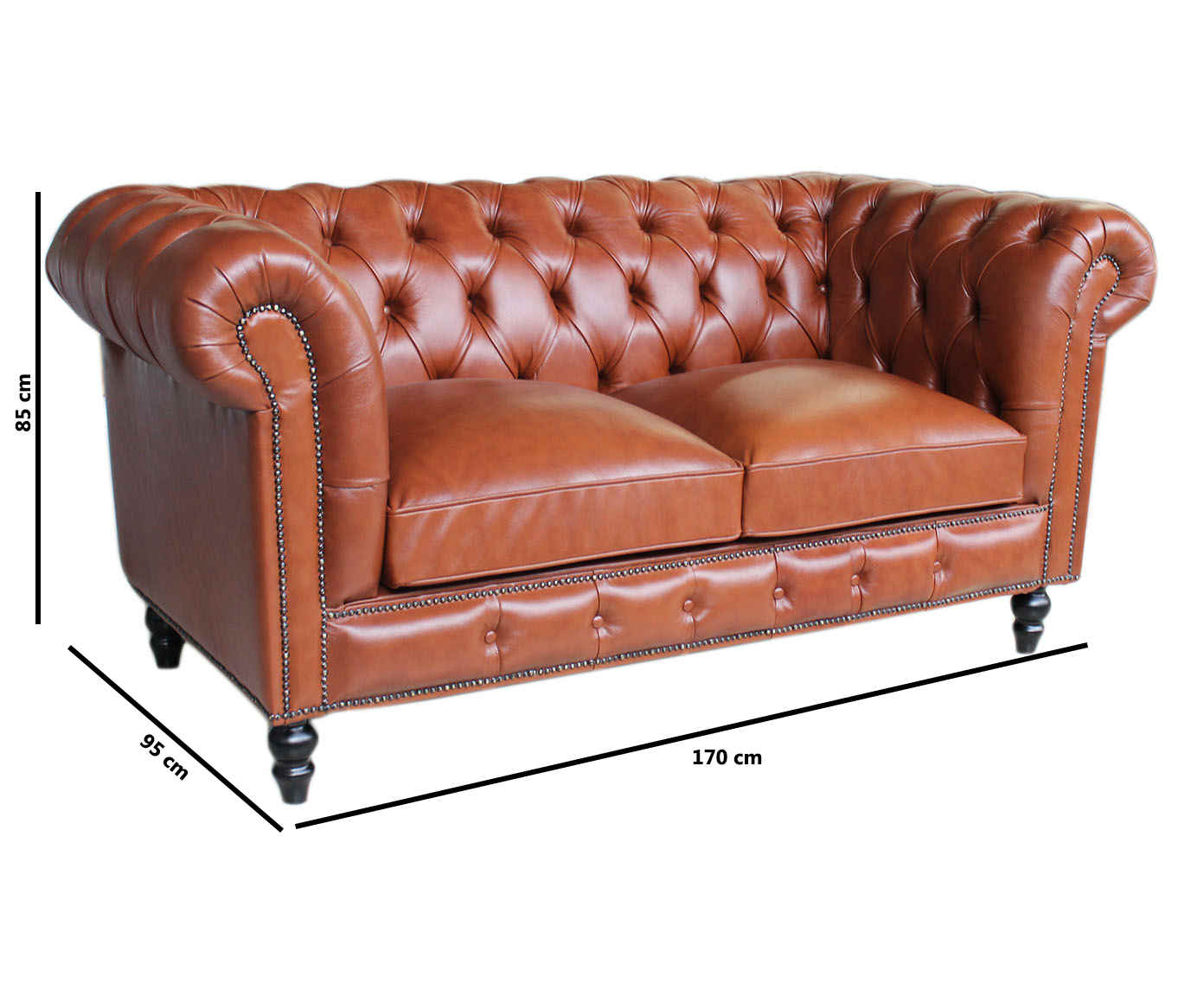 Sof&aacute; Chesterfield em Couro - U&iacute;sque image number 3