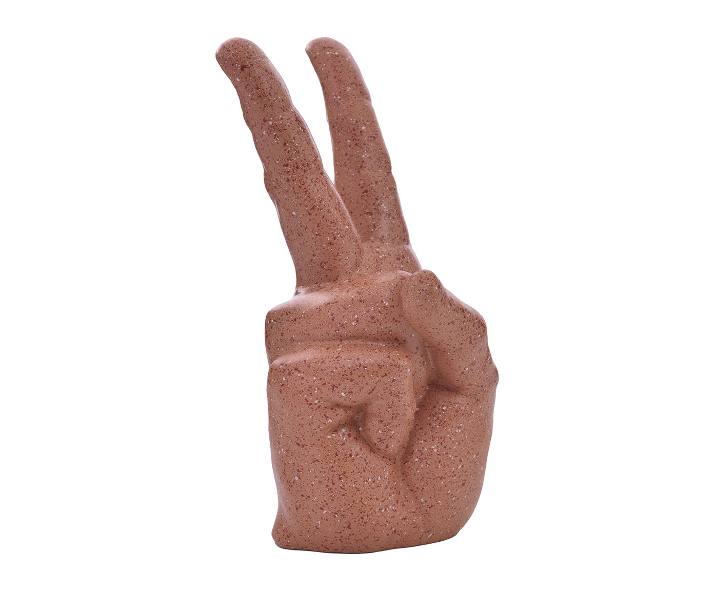 Escultura em Resina Hand Peace - Terracota image number 2
