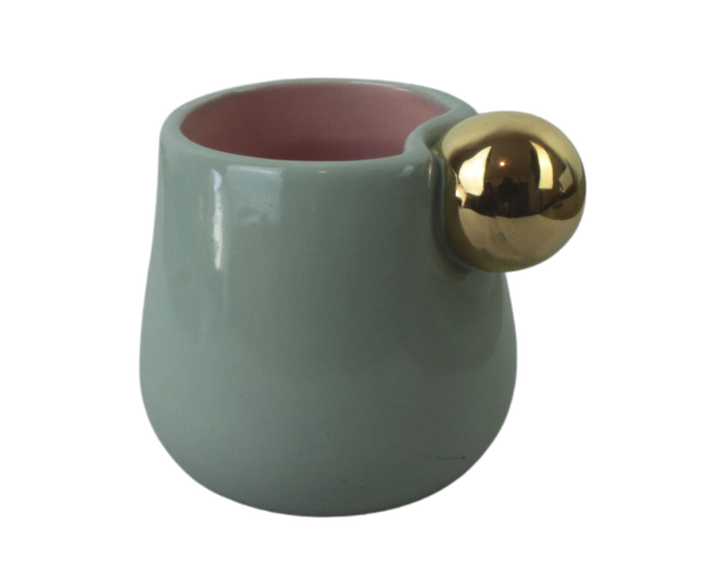 Caneca T&acirc;mara Verde Claro com Ouro image number 0