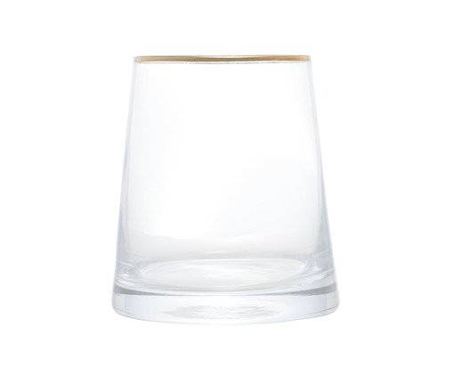 Vaso de Vidro com Borda Dourada Liz image number 1