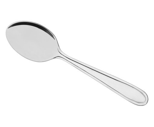 Jogo de Colheres para Sobremesa Gastro Prateada image number 1