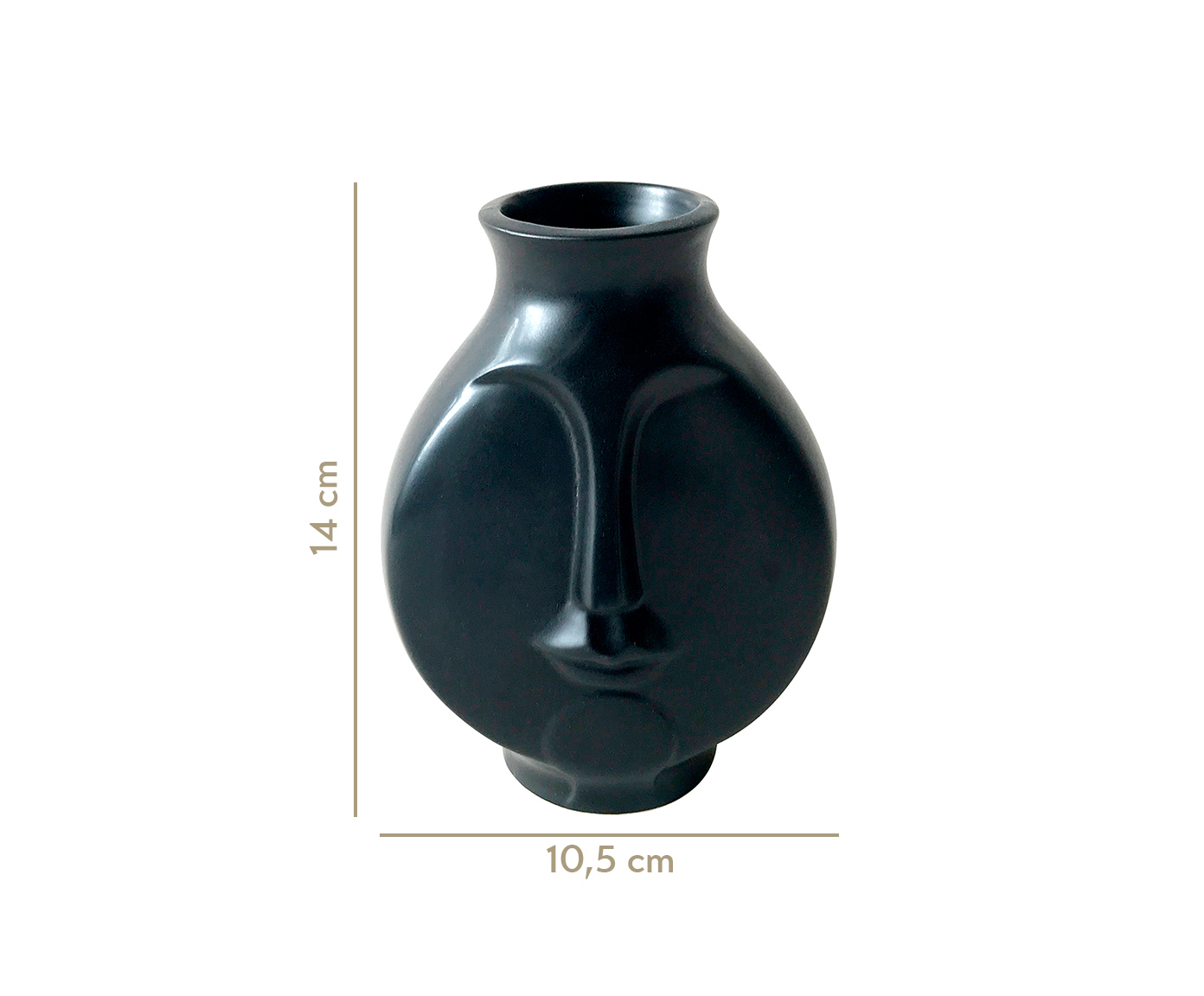 Vaso em Cer&acirc;mica Moana - Preto image number 2