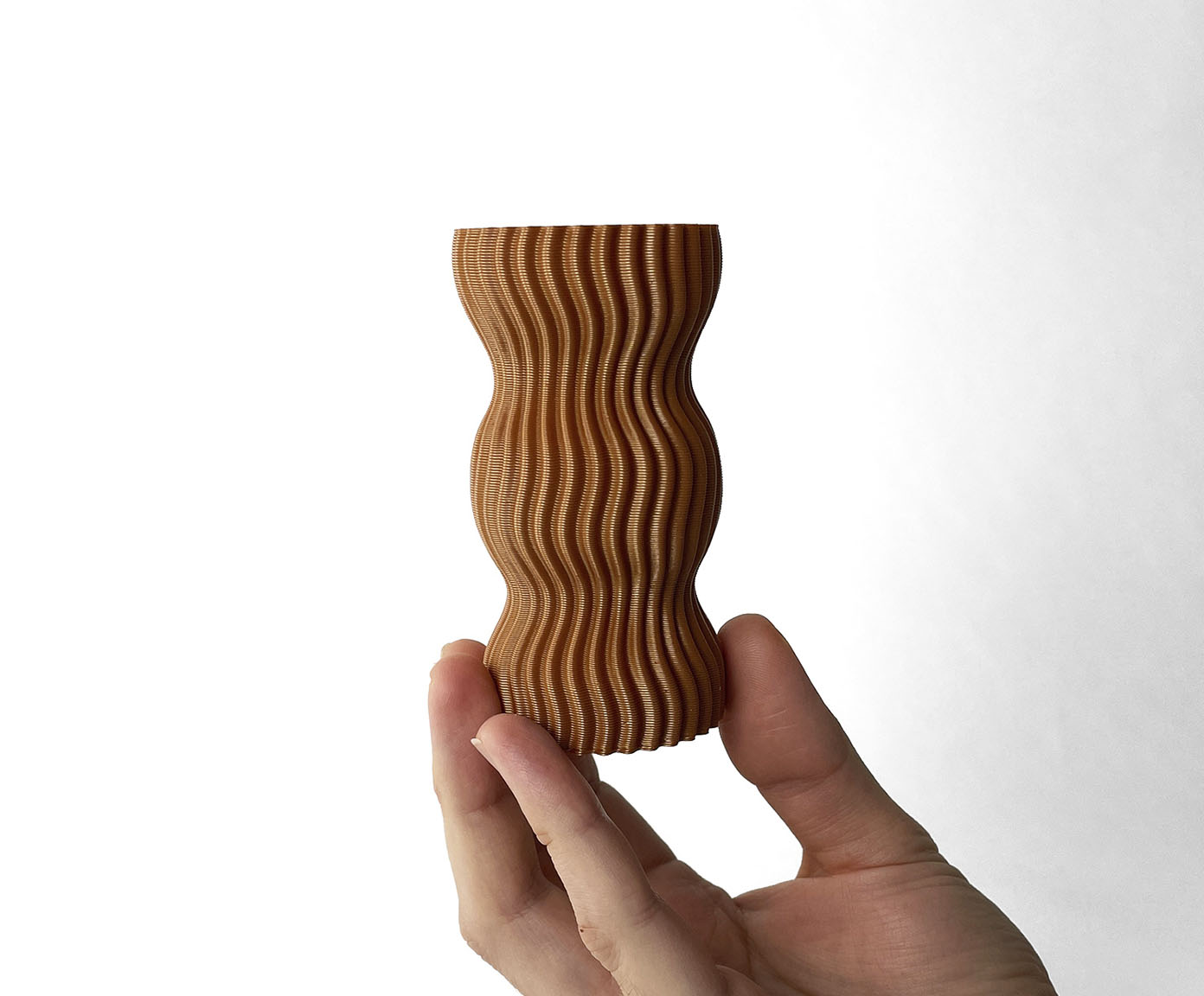 Mini Vaso Onda 3 Terracota image number 3