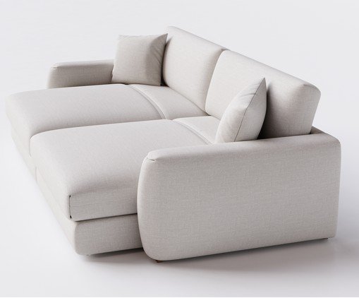 Sof&aacute; Beneton Tecido Off White image number 1