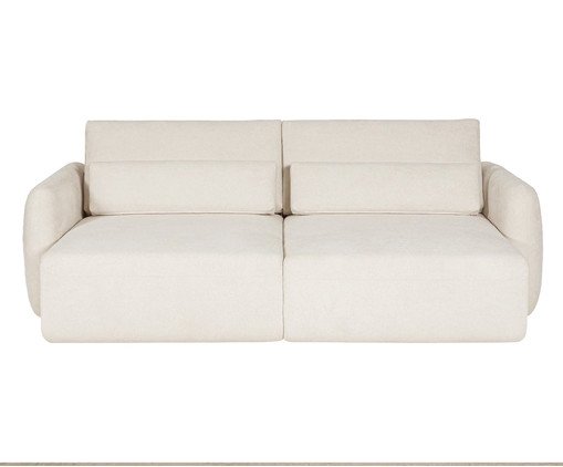 Sof&aacute; Retr&aacute;til Seno I em Boucle Aveludado Off White image number 4
