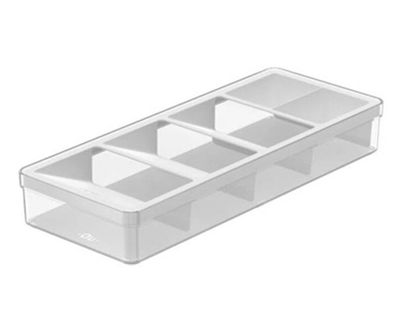 Organizador de Talheres Clear - Branco Fechado - image 0