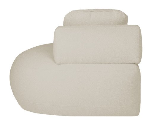 Sof&aacute; M&oacute;dulo Chaise Laguna by Elle - Boucl&ecirc; Bege image number 2