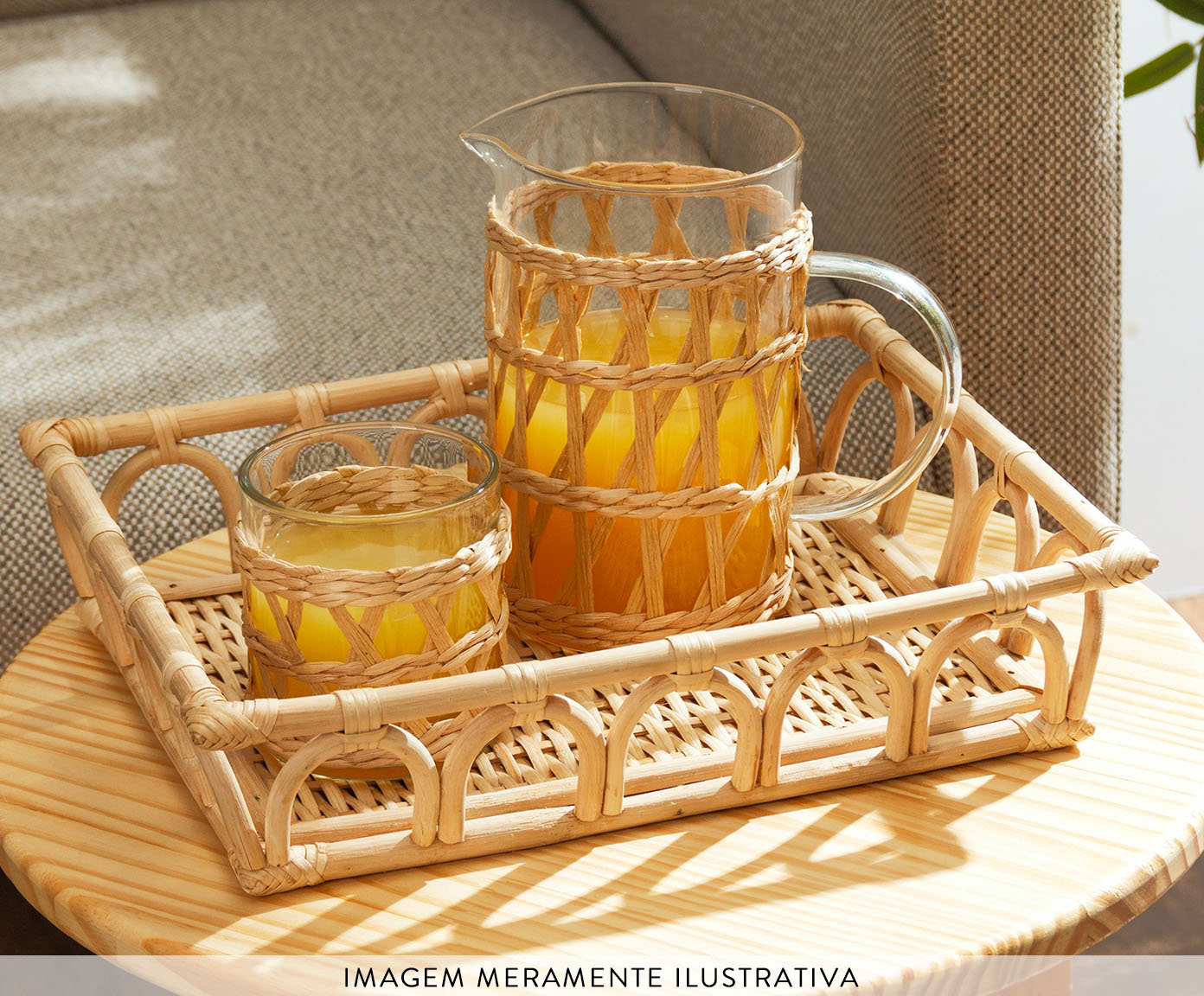 Bandeja Decorativa Nature em Rattan image number 5