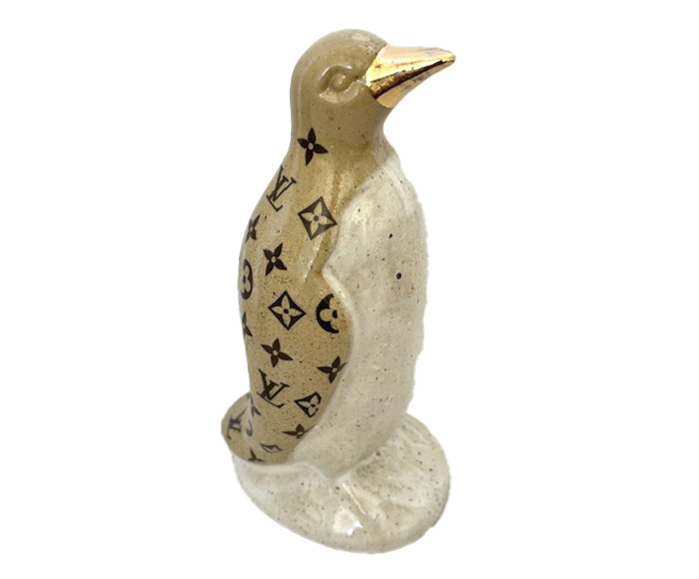 Adorno Pinguim de Geladeira Louis Vuitton Bege image number 0