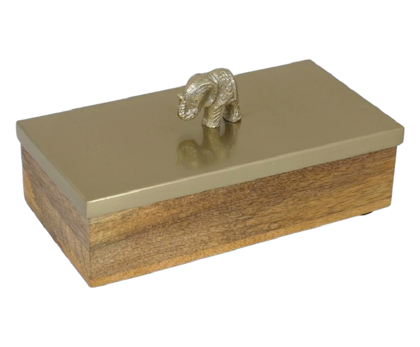 Porta-Objetos Decorativo Storis Dourado e Marrom image number 1