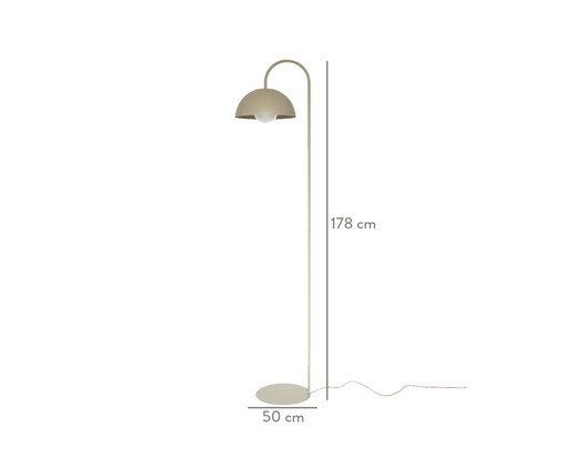 Lumin&aacute;ria de Ch&atilde;o Nora Taupe - Bivolt image number 2