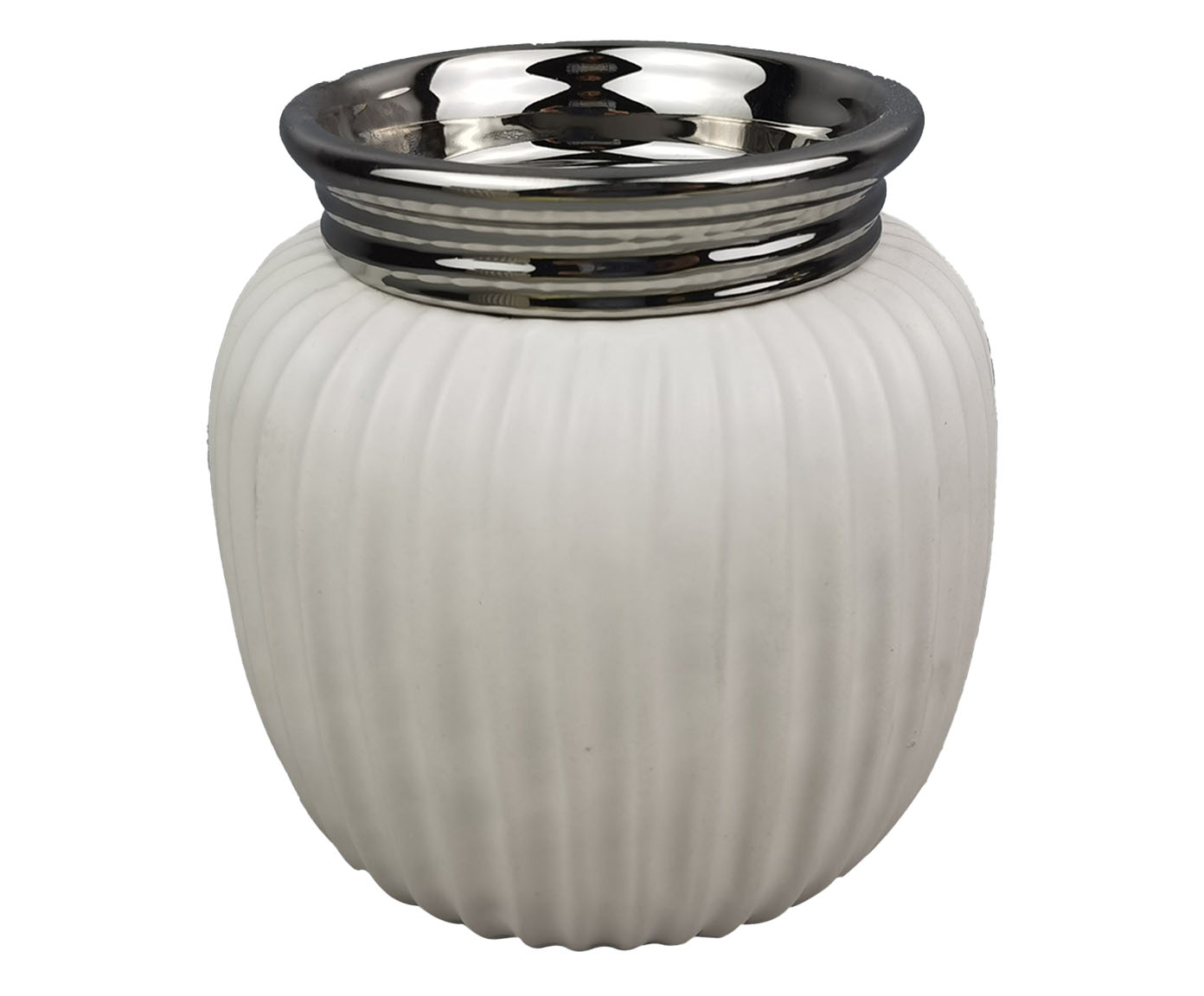 Vaso Izepon Branco e Prata - image 0