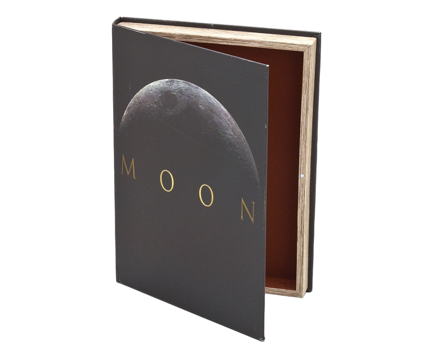 Caixa Decorativa Livro Moon Cinza e Preto - image 1