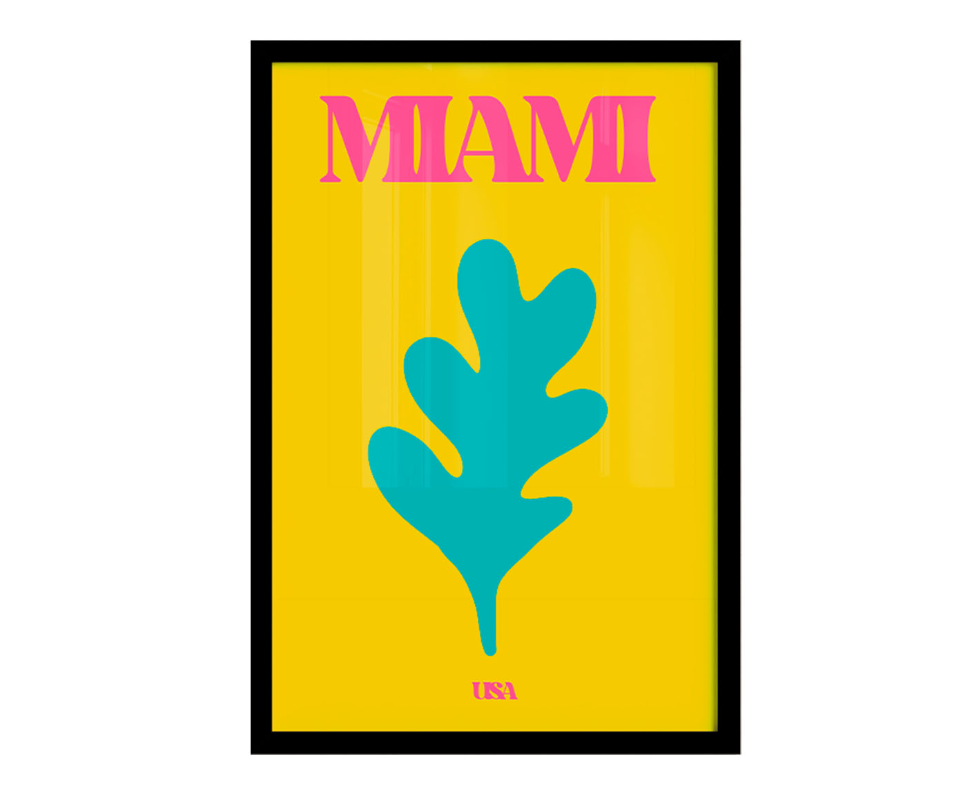 Quadro Miami com Moldura Preta - image 1