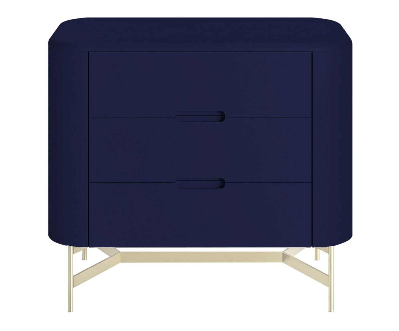Mesa de Cabeceira Greyz Azul e Champanhe - image 0